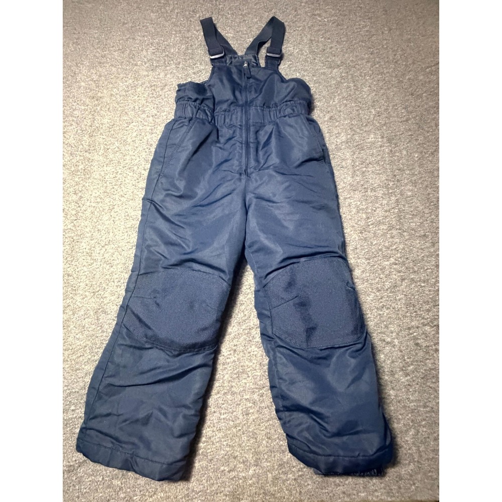 Faded Glory Snow Bib Overalls Women's XS Navy Water Repellent Adjustable Straps